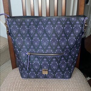 Disney Dooney & Bourke Haunted Mansion Wallpaper hobo tote